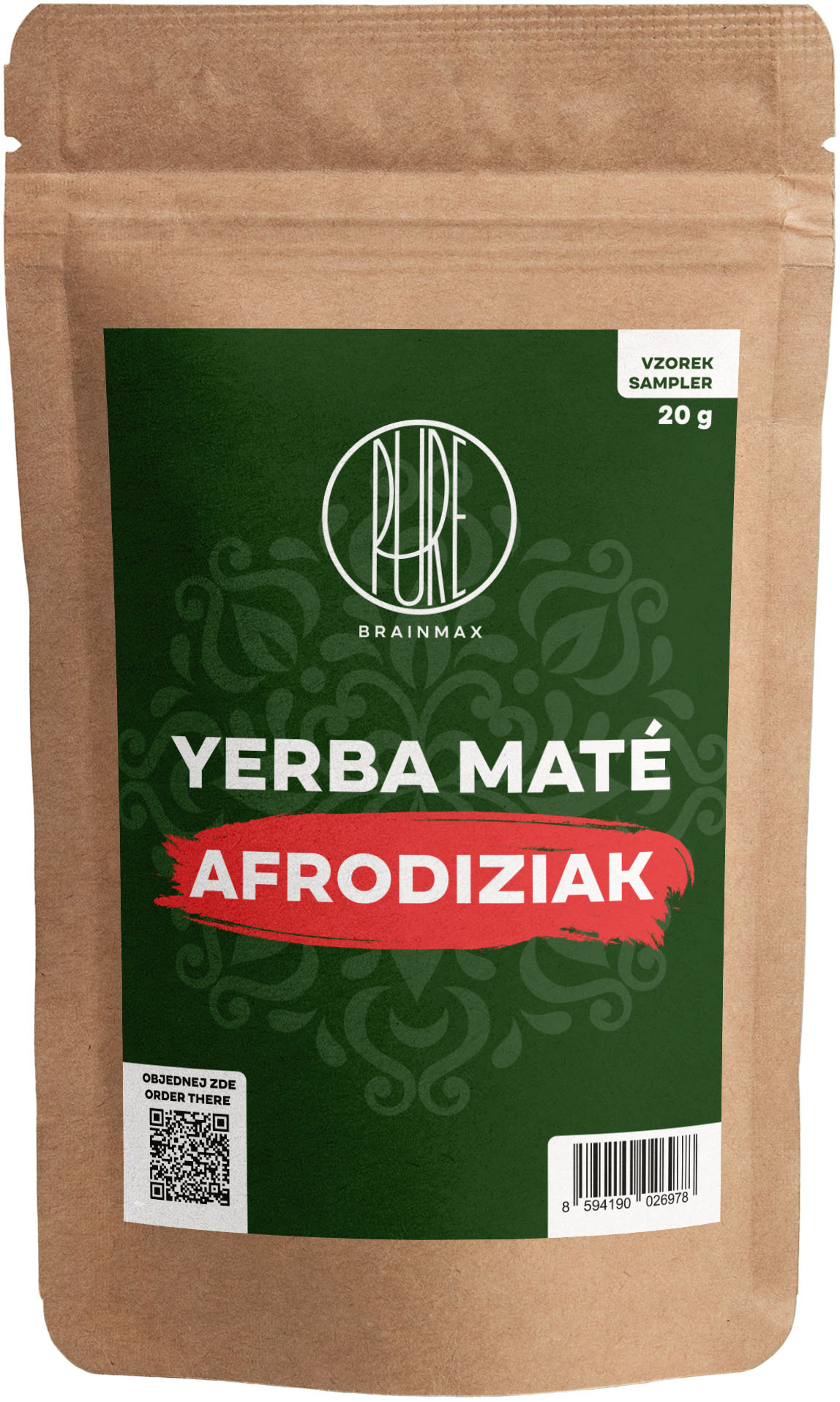 BrainMax Pure Yerba Maté, Afrodiziak, sampler 20 g
