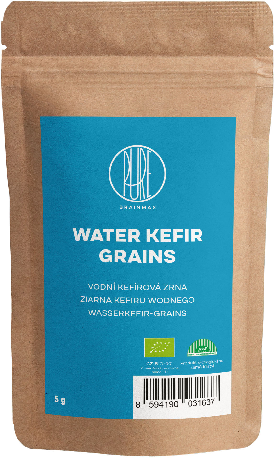 BrainMax Pure Vodní kefír, zrna, BIO, 5 g Obrázek