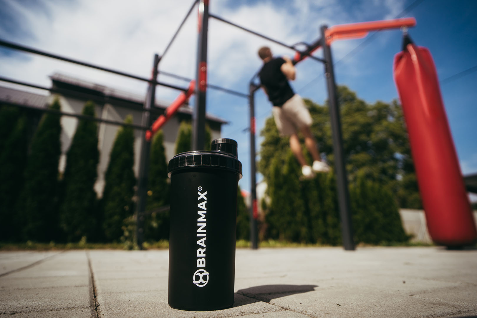BrainMax plastový shaker (šejkr), černý, 700 ml Obrázek
