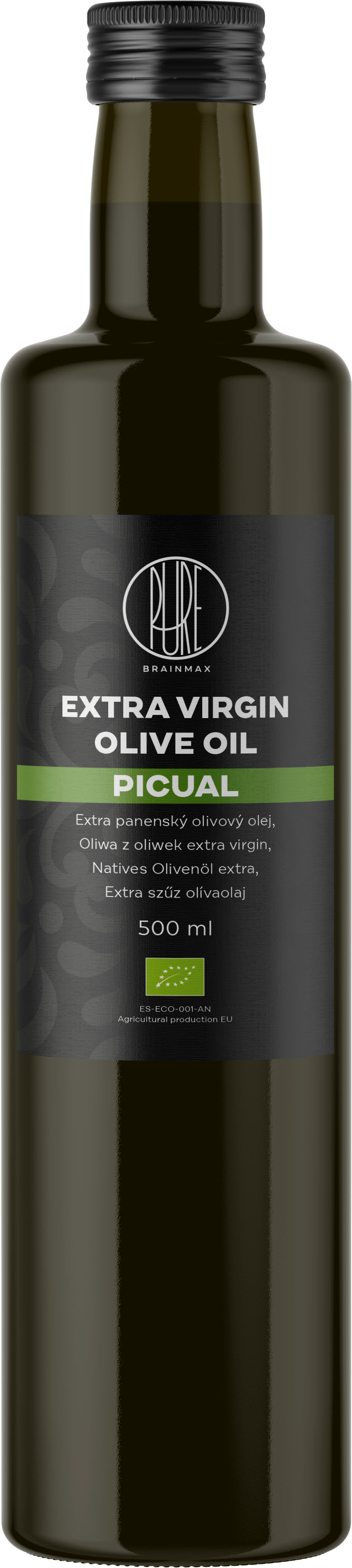 BrainMax Pure Extra panenský olivový olej Picual, BIO, 500 ml Obrázek