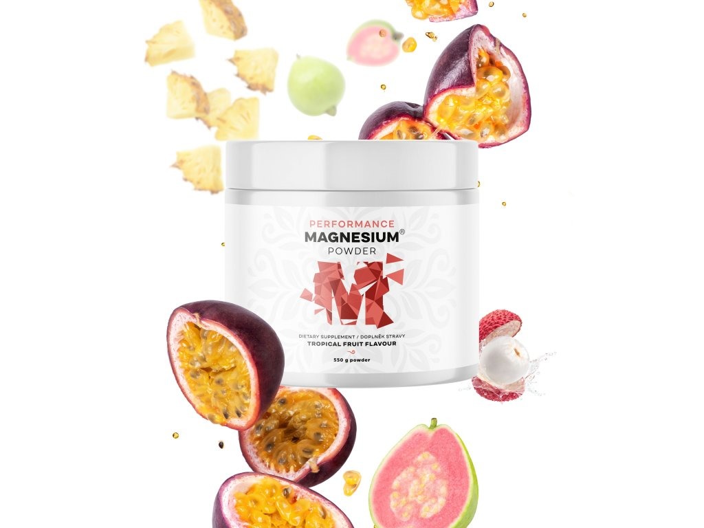 BrainMax Performance Magnesium® Powder (hořčík bisglycinát v prášku), 550 g Příchuť: Tropické ovoce Obrázek