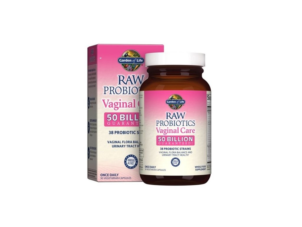 Garden of life Raw Probiotics vaginal care (probiotika pro ženy, vaginální péče) COOL, 50 mld. CFU, 38 kmenů, 30 rostlinných kapslí Obrázek