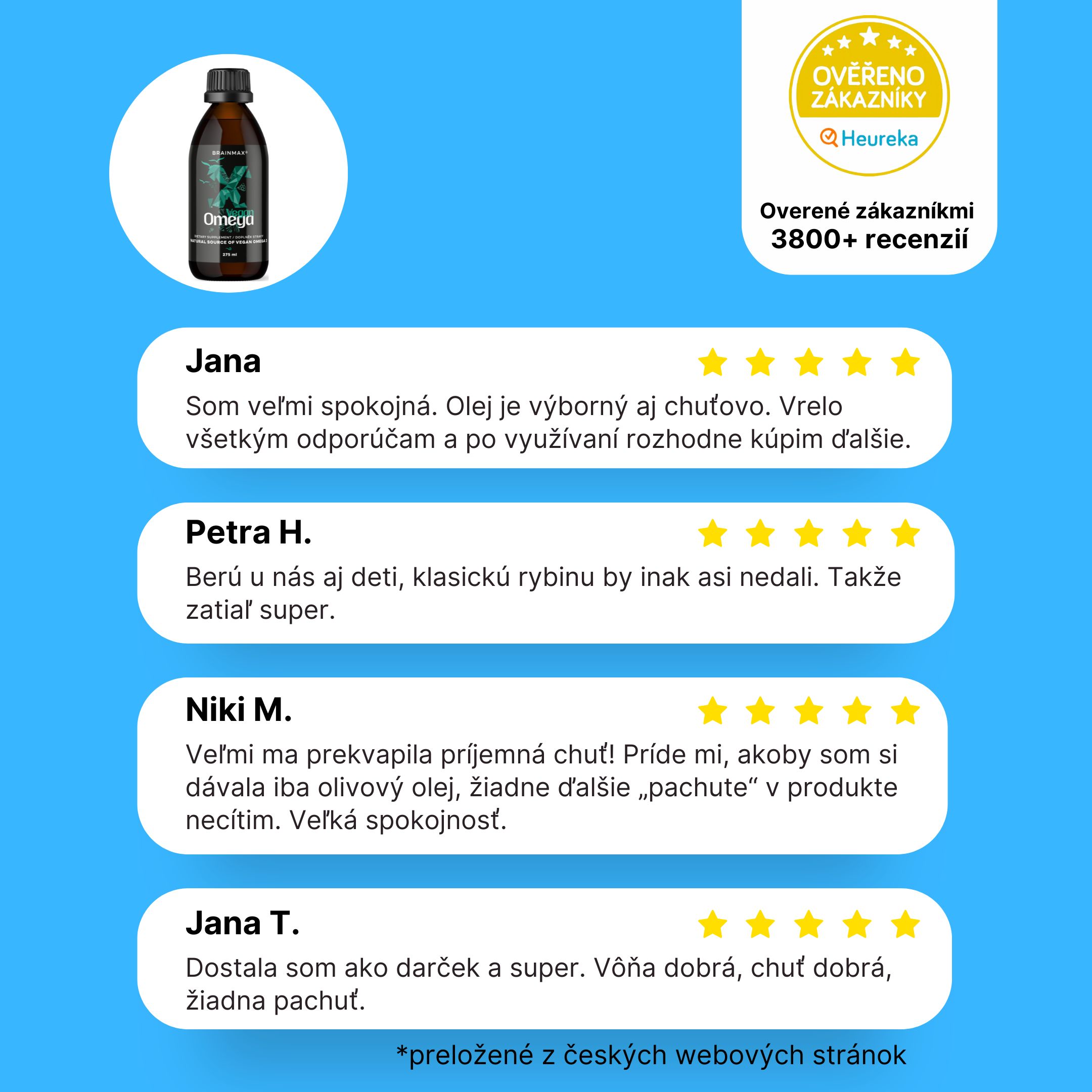 BrainMax Vegan Omega 3, 2850 mg DHA & EPA, 275 ml Obrázek