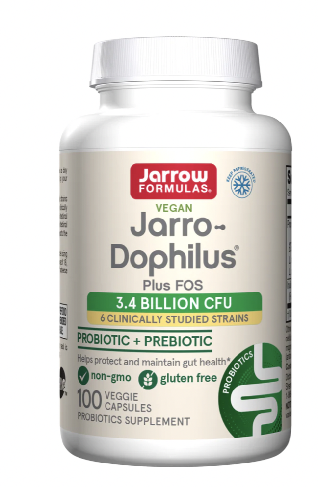 Jarrow Formulas Jarrow Jarro-Dophilus® + FOS, probiotika 3,6 miliard, 6 probiotických kmenů, 100 rostlinných kapslí Obrázek