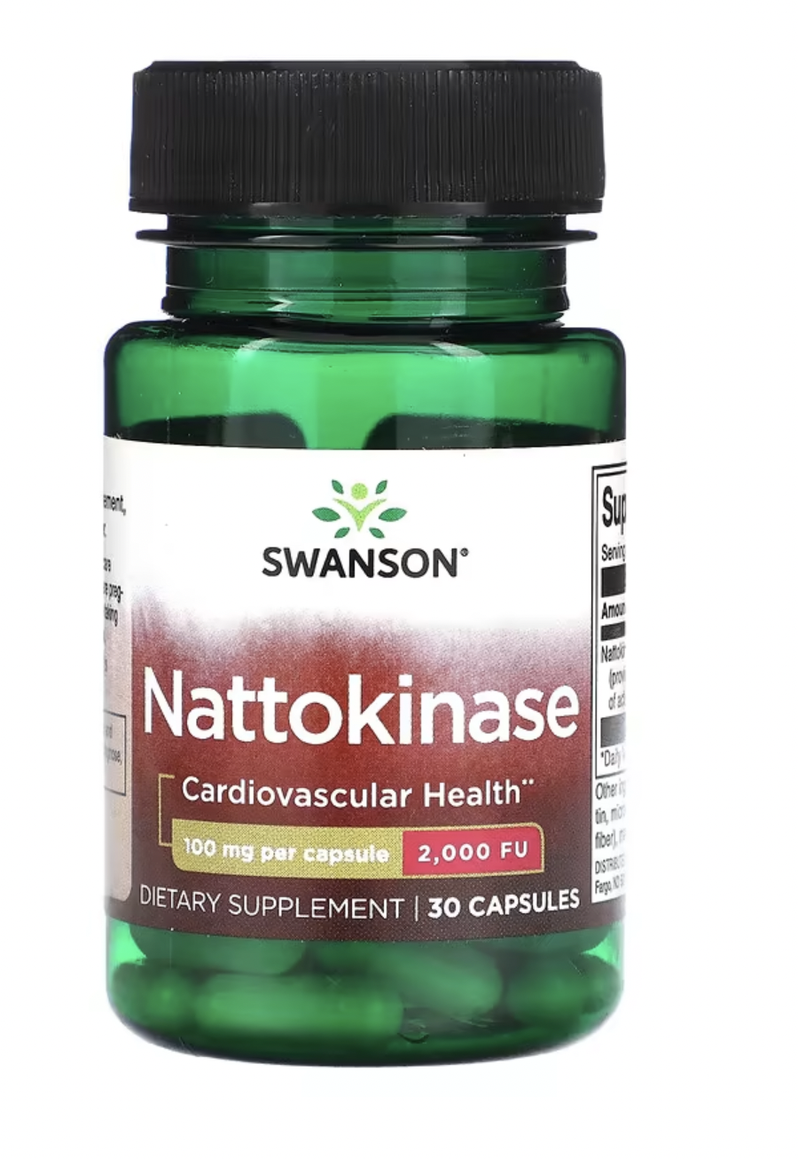Swanson Nattokinase, natokináza, 100 mg, 30 kapslí Obrázek