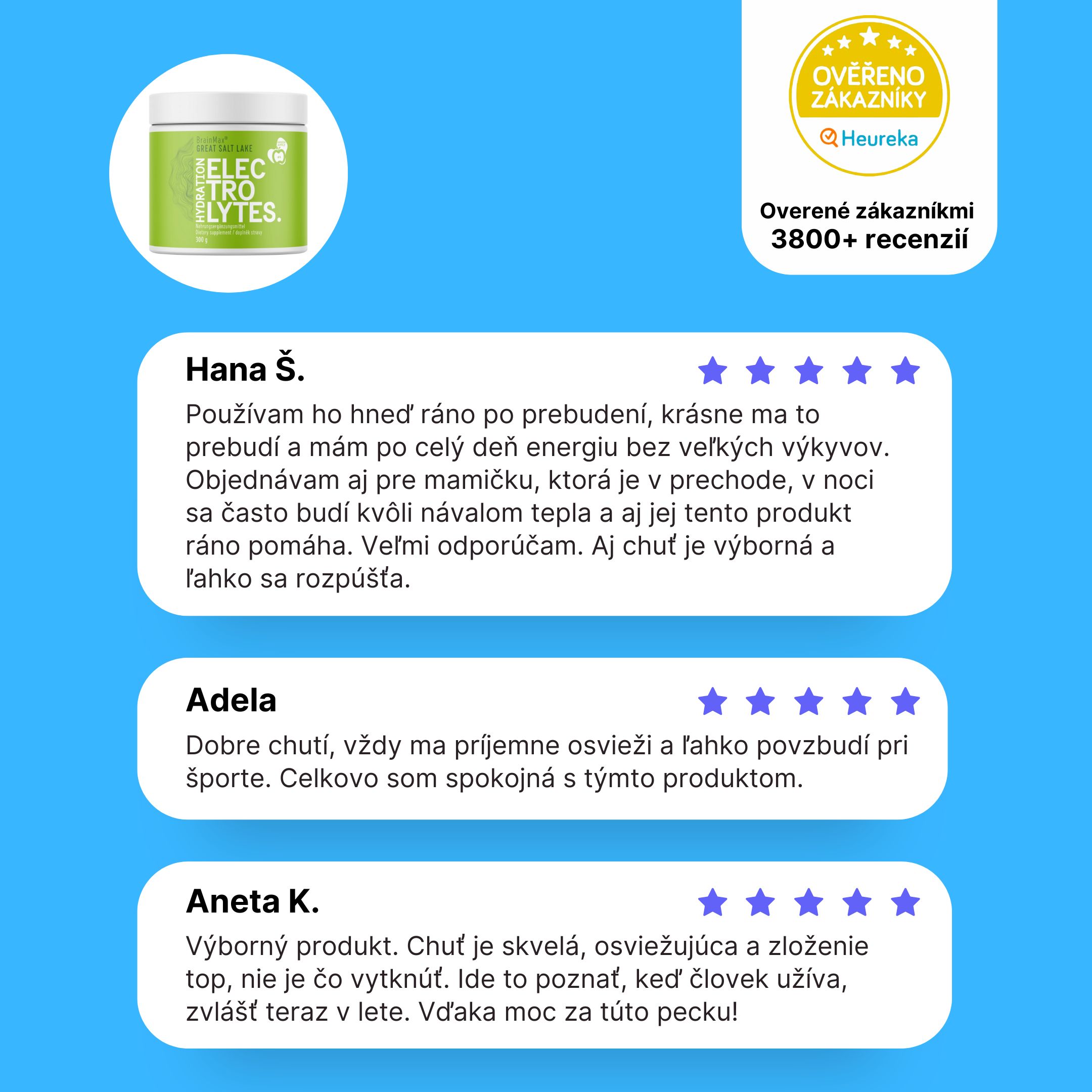 BrainMax Hydration electrolytes, hydratační elektrolyty, jablko, 300 g Obrázek