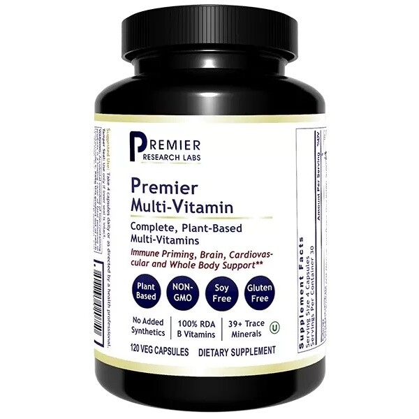 PRL Premier Multi-Vitamin, multivitamín, 120 rastlinných kapsúl, 30 dávok