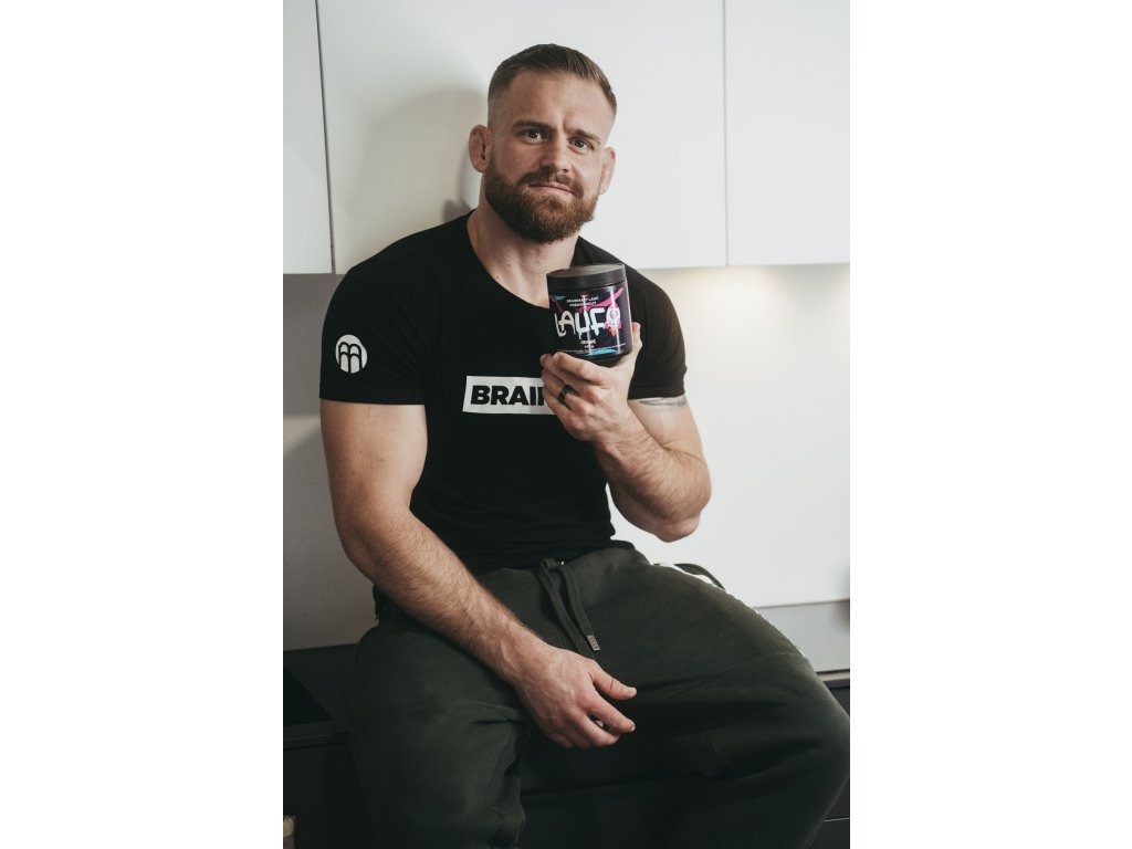 BrainMax LAUF Preworkout, s kofeinem, 400 g Příchuť: Malina Obrázek