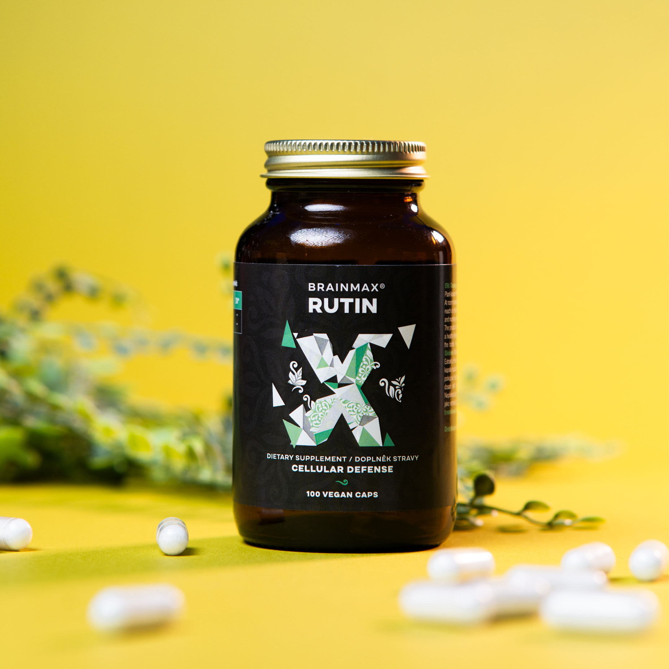 BrainMax Rutin, 500 mg, 100 rostlinných kapslí Obrázek