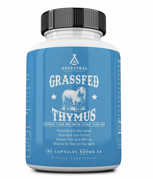 Ancestral Supplements Newtraceuticals, Grass-fed Thymus, brzlík, 180 kapslí, 30 dávek Výživový doplnok