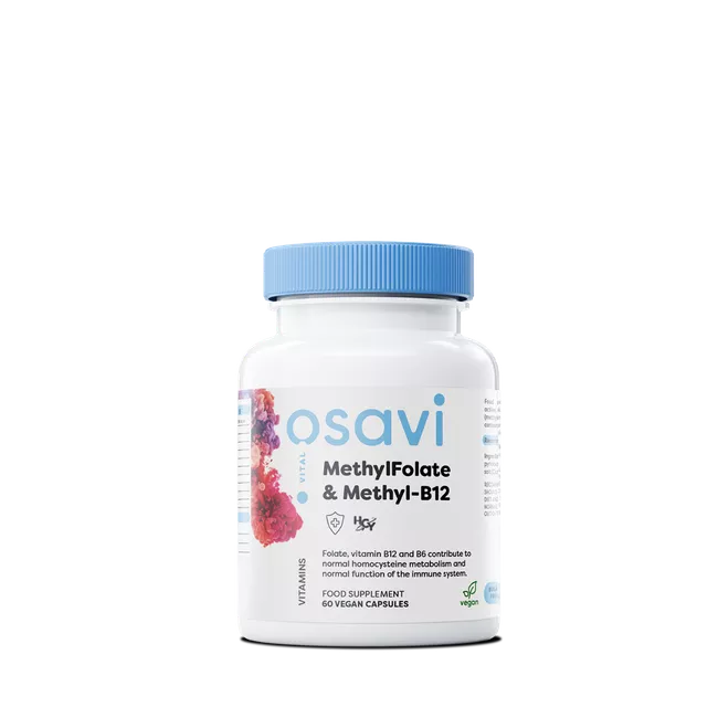 Osavi metilfolát és metil-B12, folsav és B12-vitamin, 60 növényi kapszula