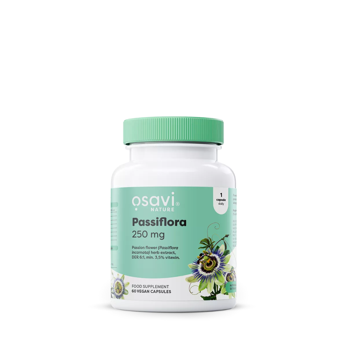 Osavi Passiflora, standardizált golgotavirág kivonat, 250 mg, 60 zöldség kapszula