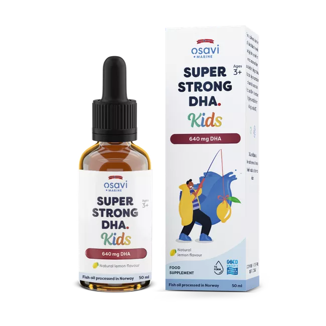 Osavi Super Strong DHA Kids, Extra silné DHA pro děti, 650 mg, citrón, 50 ml doplnok stravy