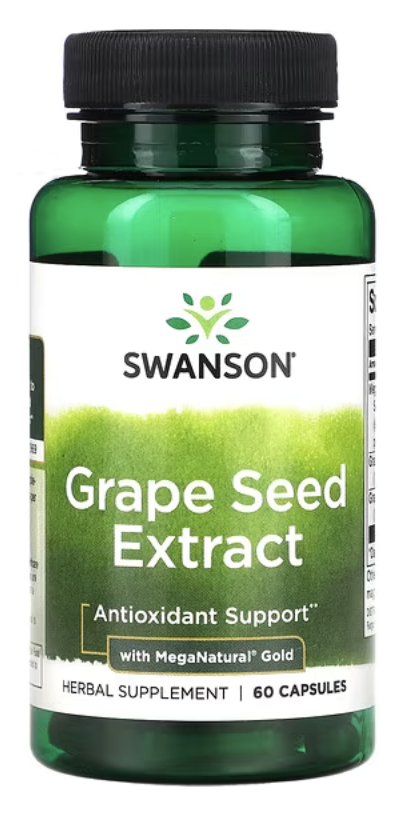 Swanson Grape Seed Extract with MegaNatural Gold (extrakt z hroznových jader a slupek), 60 kapslí Výživový doplnok