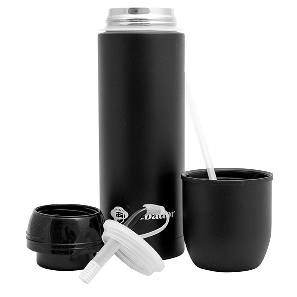 Cebador - Yerbomos 5.0 černá, termoska a bombilla v jednom, 650 ml Obrázek