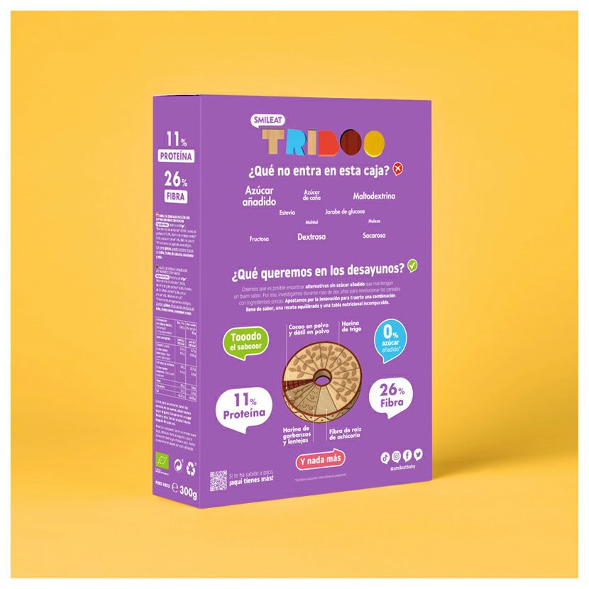 Smileat BIO cereální kakaové kroužky bez přidaného cukru, 300g Obrázek