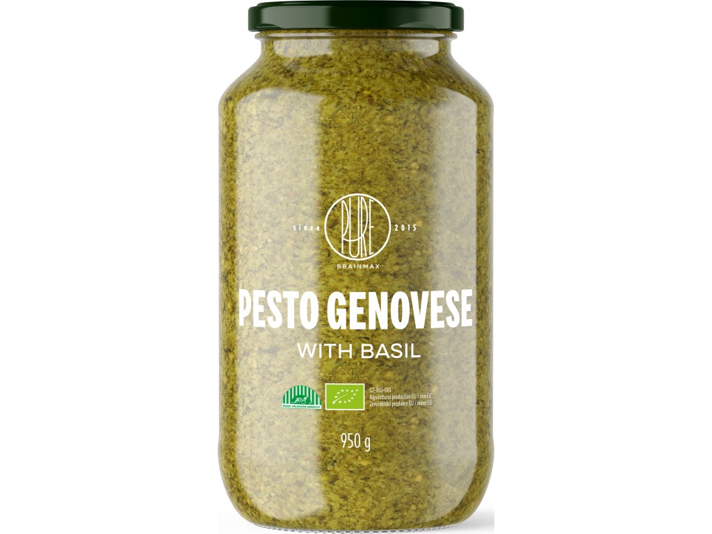 BrainMax Pure  Pesto Genovese, bazalkové pesto, BIO Objem: 950 g Obrázek
