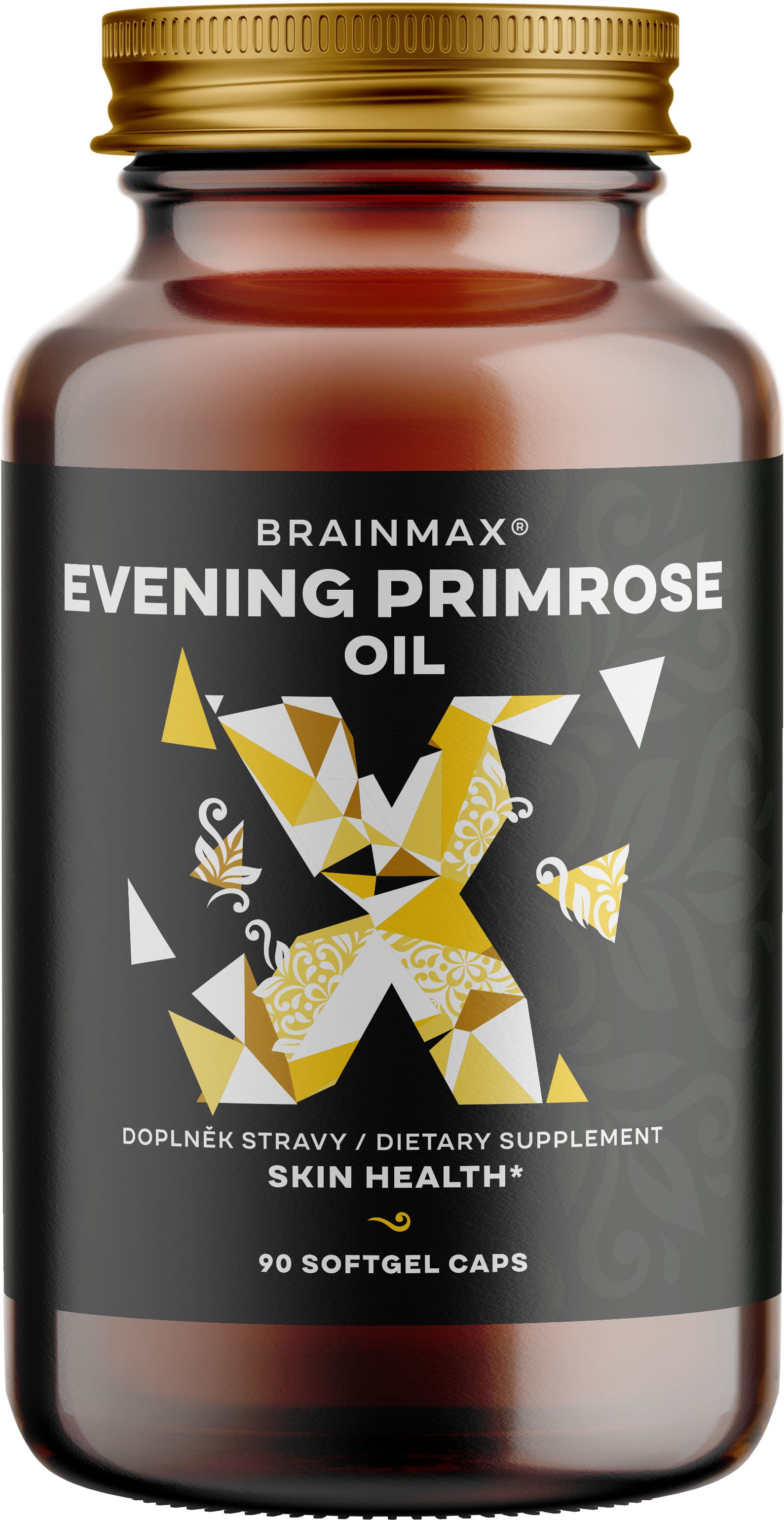 BrainMax Primrose oil BIO, pupálkový BIO olej, 90 rostlinných softgelových kapslí Obrázek