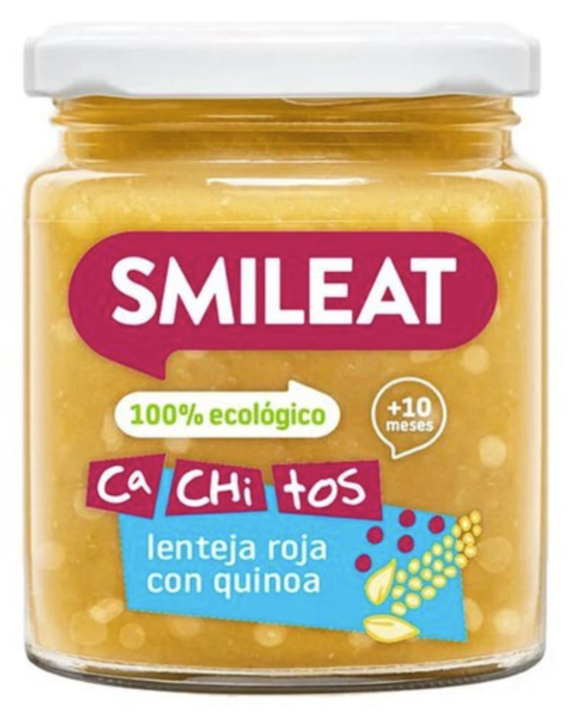 Smileat příkrm quinoa s červenou čočkou a zeleninou s extra panenským olivovým olejem, 10M+, BIO, 230 g Obrázek