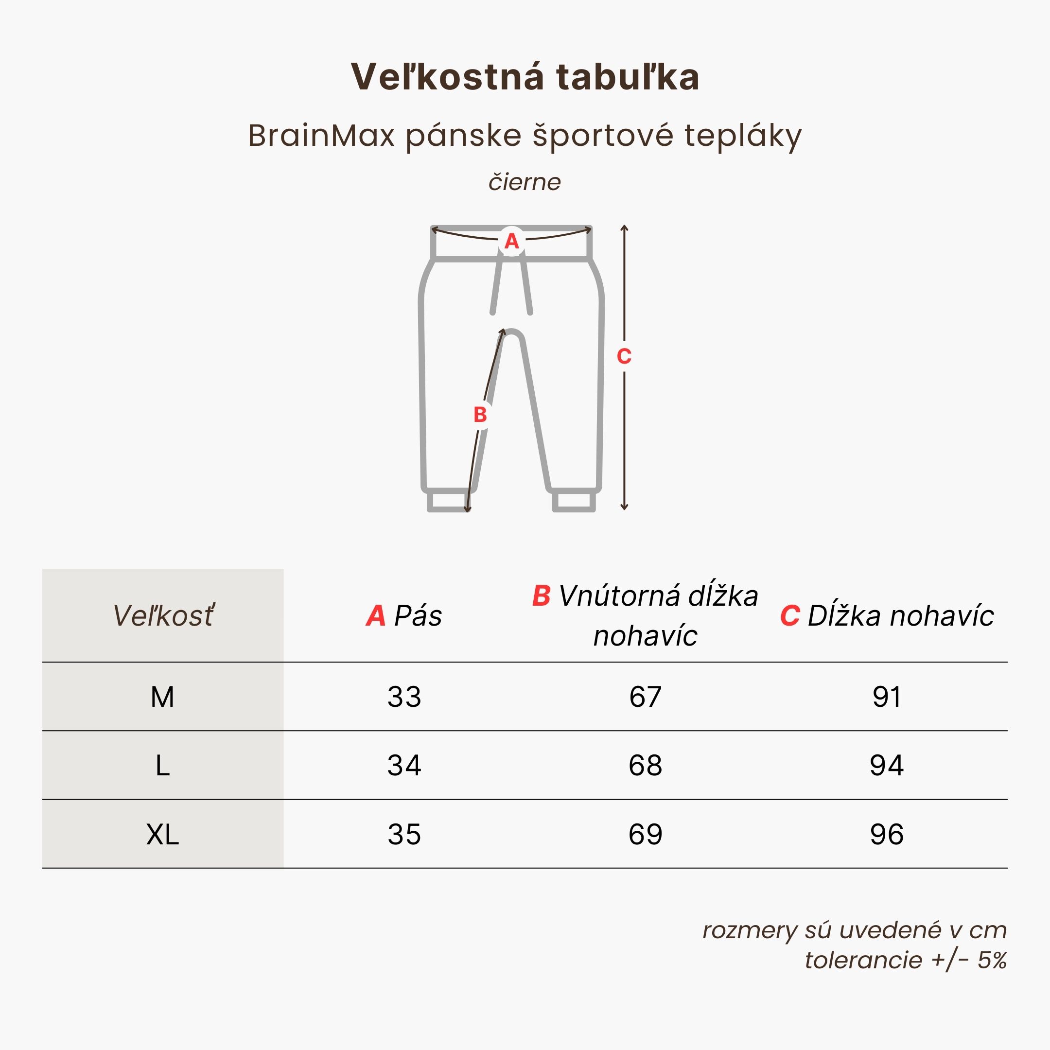 BrainMax pánské sportovní kalhoty, černé Velikost: XL Obrázek