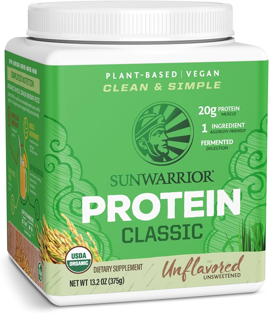 Sunwarrior Classic Protein, neochucený, 375 g