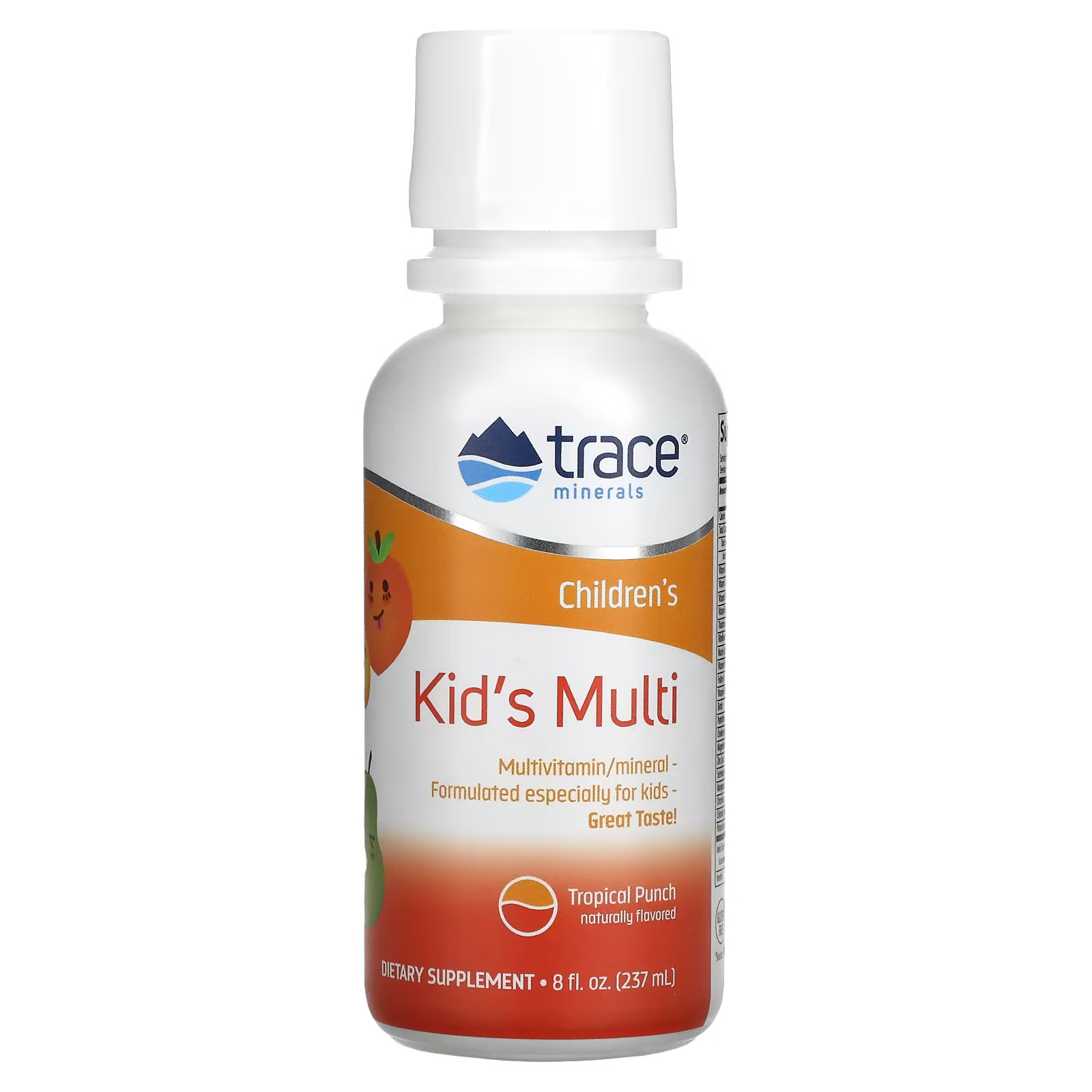 Trace Minerals Kid's Multi, Tropical Punch, dětský multivitamín, 237 ml Obrázek