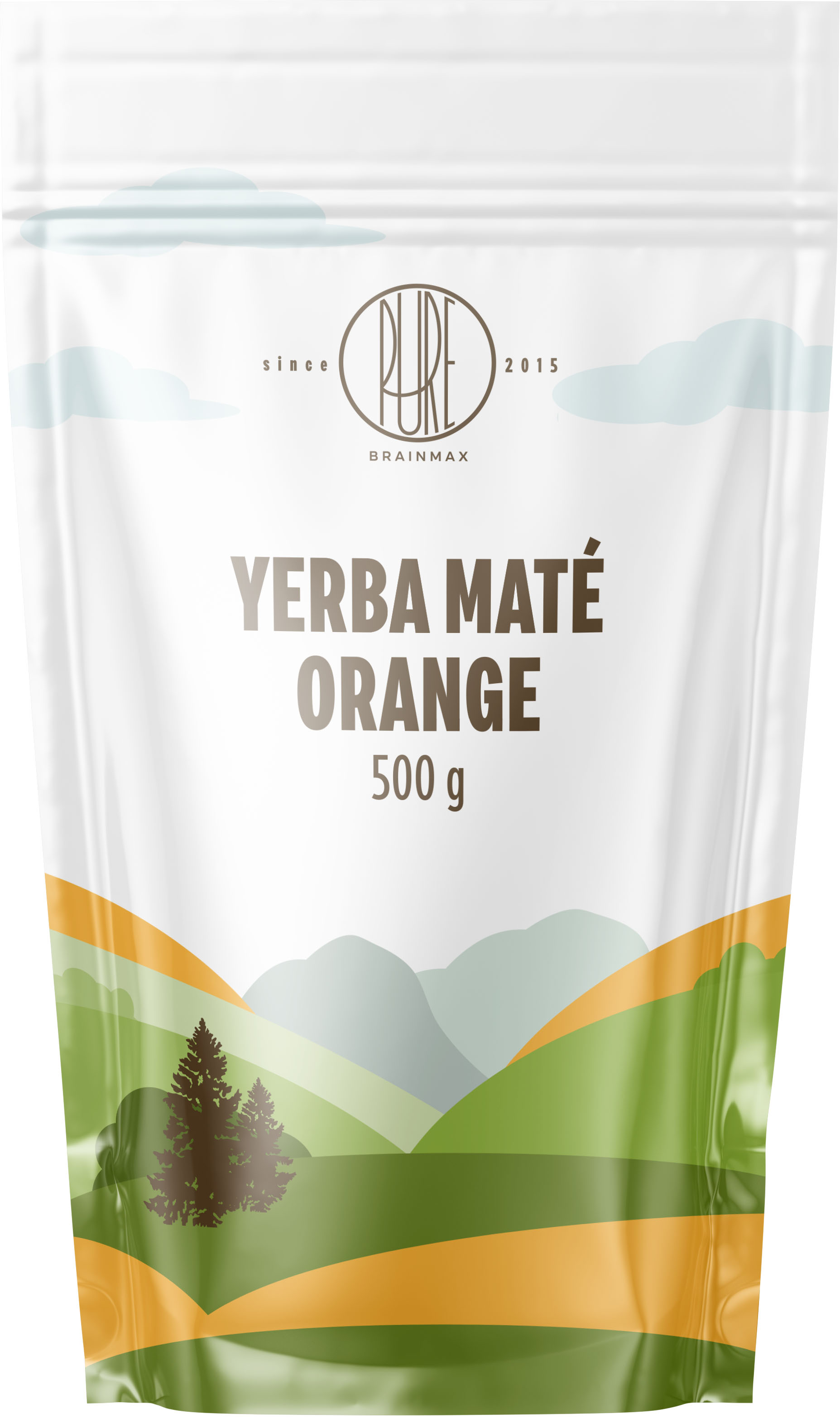 BrainMax Pure BrainMax Yerba Maté Orange, Yerba maté pomeranč, 500 g Obrázek