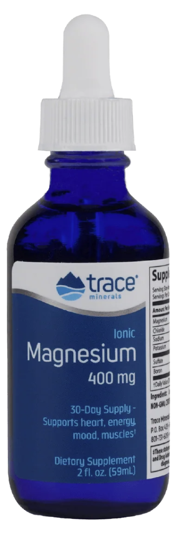 Trace Minerals Ionic Magnesium, Ionizovaný hořčík, 400 mg, 59 ml Obrázek