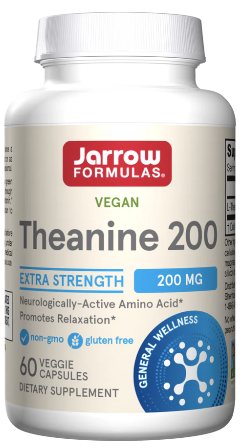 Jarrow Formulas Theanine 200 mg, Theanine, 60 növényi kapszula