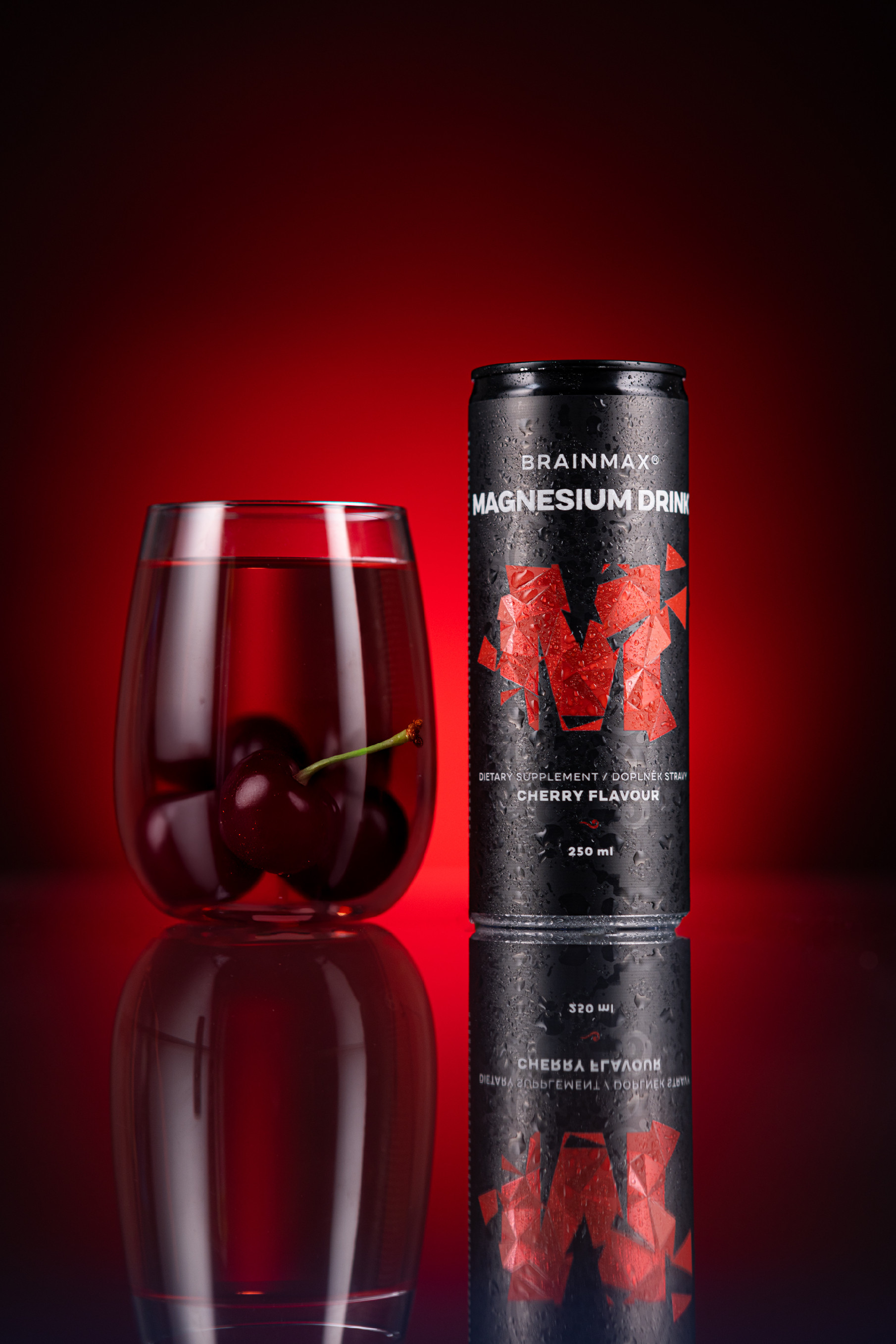 BrainMax Magnesium drink 375 mg, hořčík, 250 ml Příchuť: Třešeň Obrázek