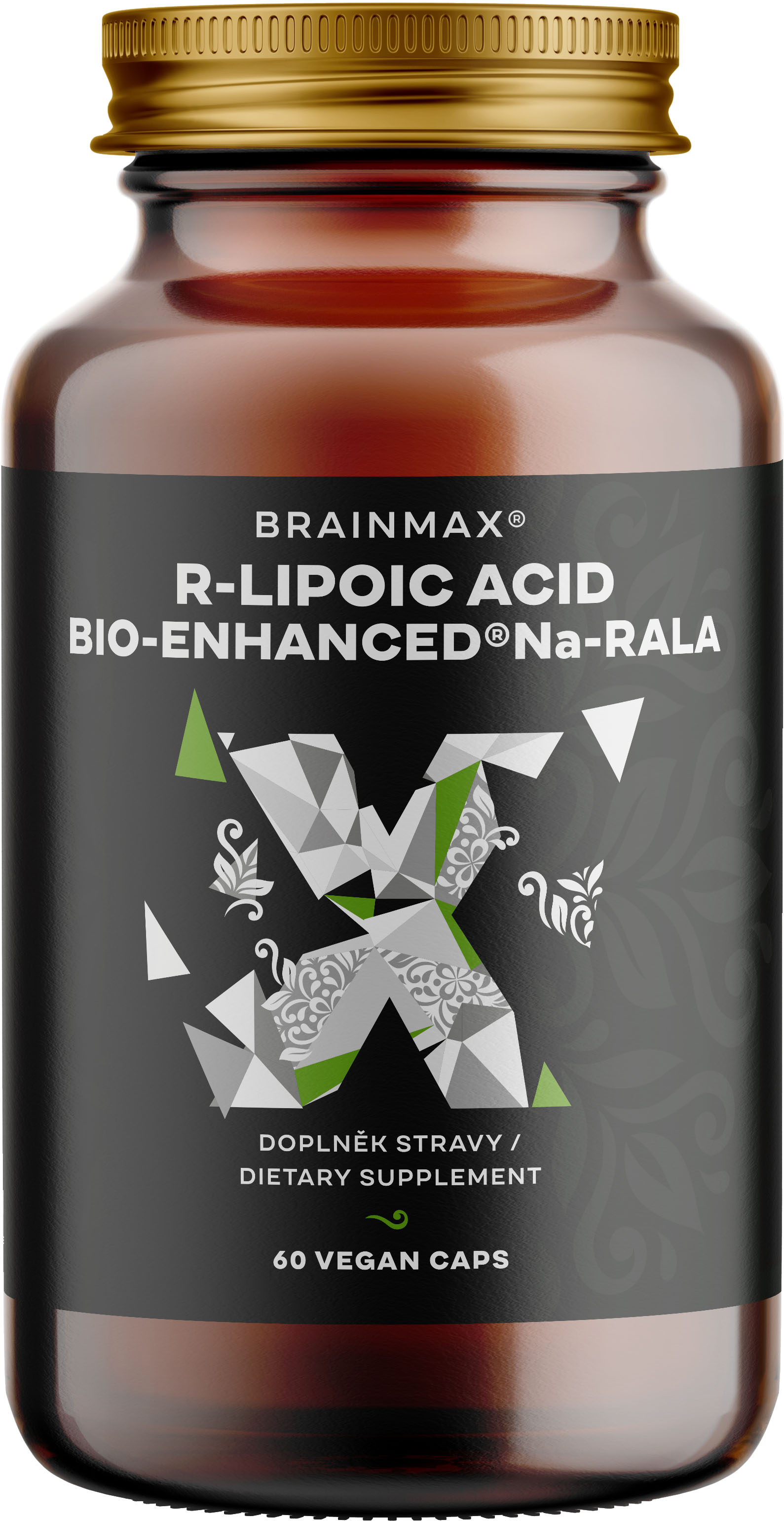 BrainMax Bio-Enhanced® Na-RALA, aktivní kyselina lipoová, 60 rostlinných kapslí Obrázek