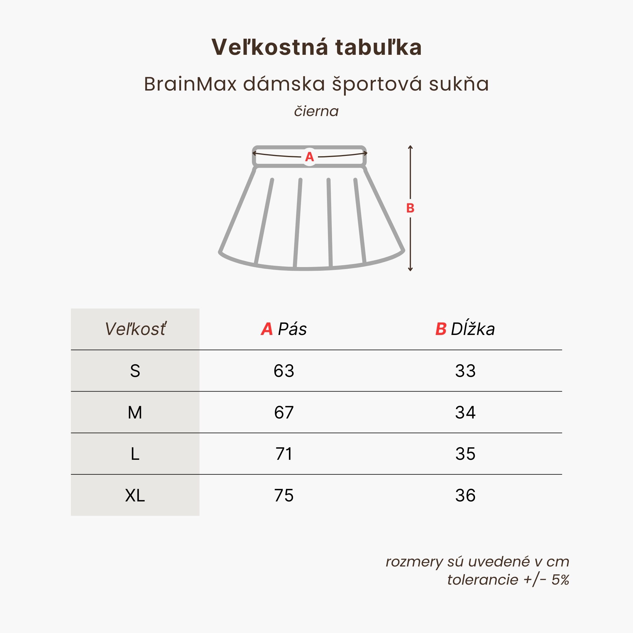 BrainMax dámská sportovní sukně, černá Velikost: M Obrázek
