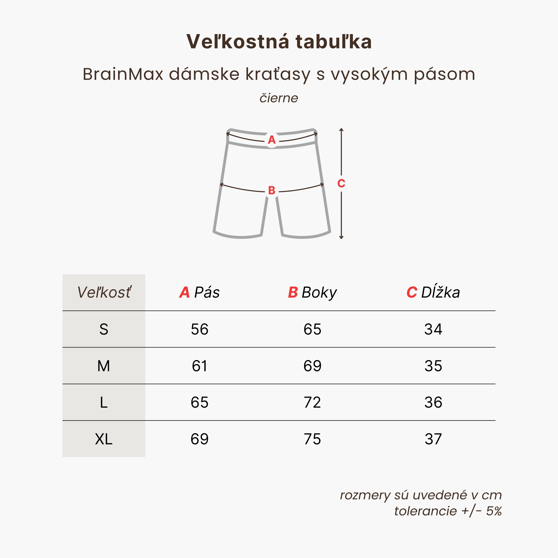BrainMax dámské kraťasy s vysokým pasem, černé Velikost: M Obrázek