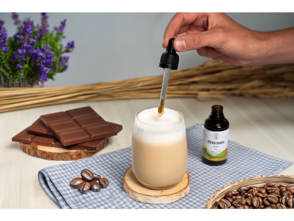 BrainMax Pure Stevia drops, Stévie kapky, různé druhy, 50 ml Příchuť: Jahoda Obrázek
