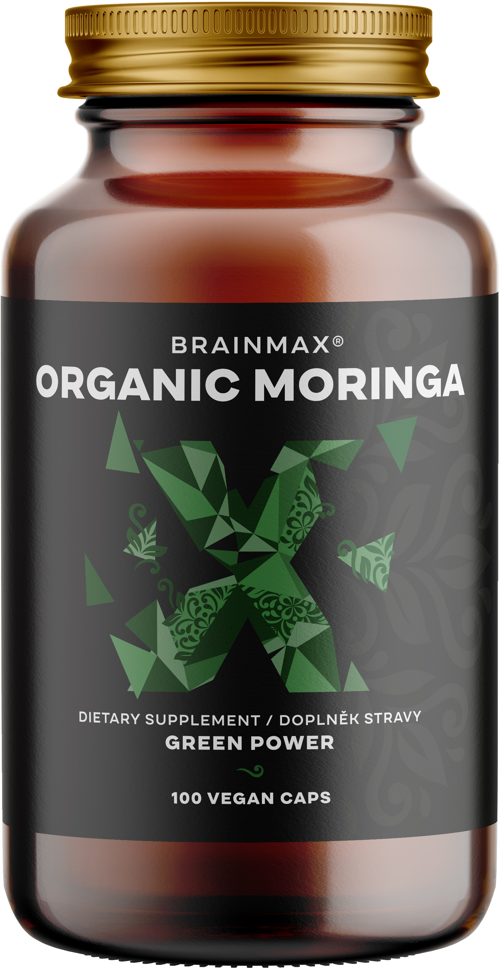 BrainMax Moringa 500 mg, BIO, 100 rostlinných kapslí Obrázek