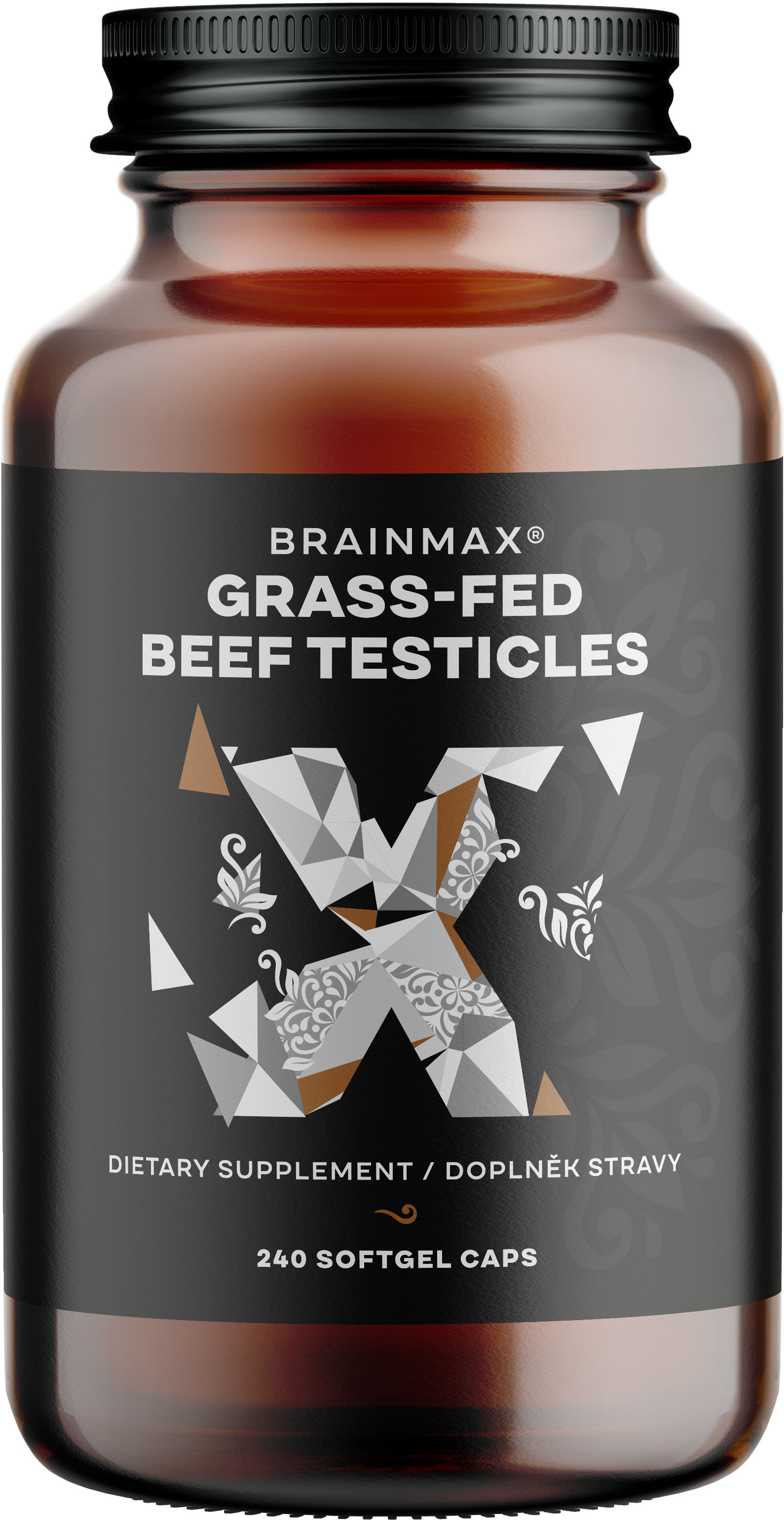 BrainMax Grass-Fed Beef testicles, hovězí varlata, 240 kapslí Obrázek