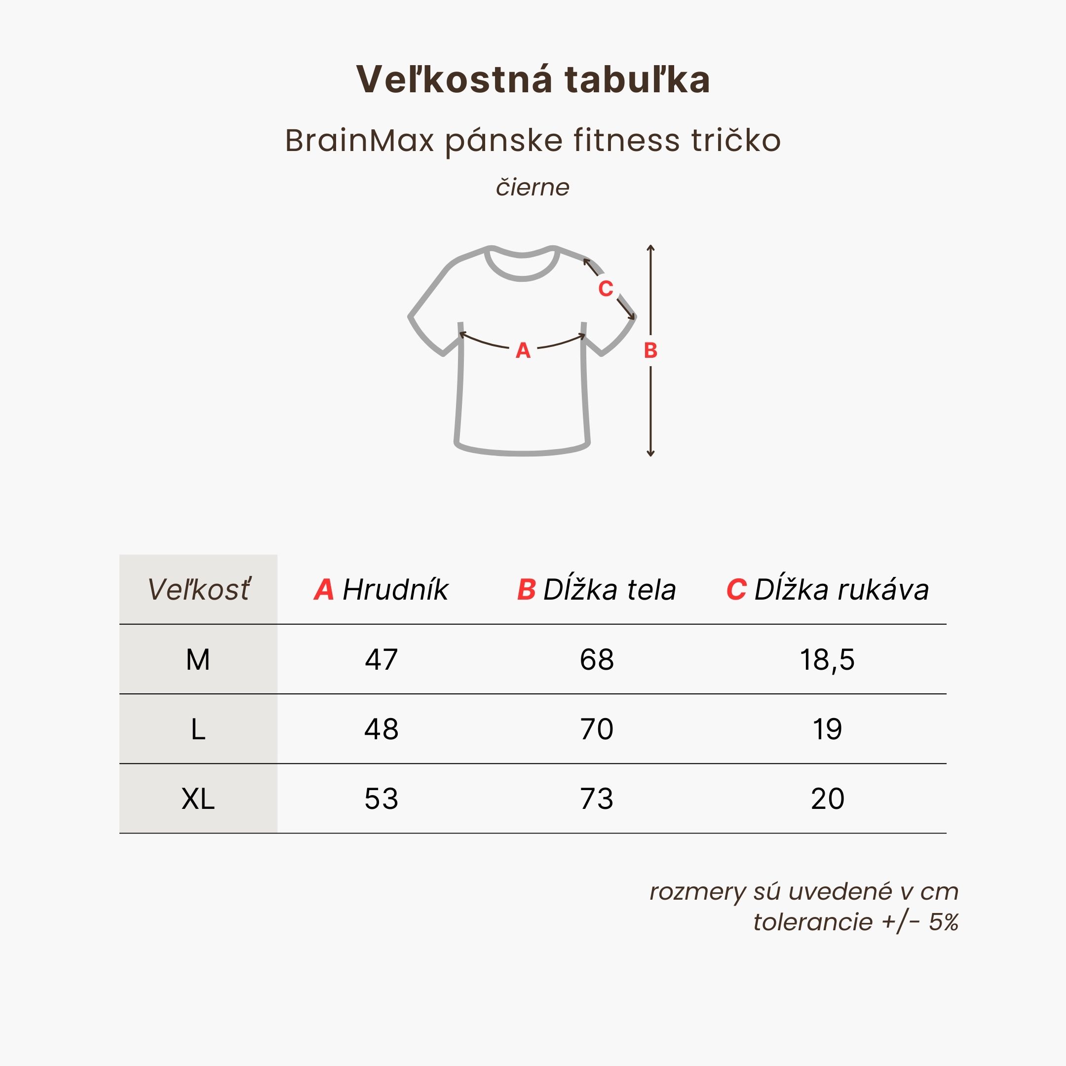 BrainMax pánské fitness triko, černé Velikost: M Obrázek