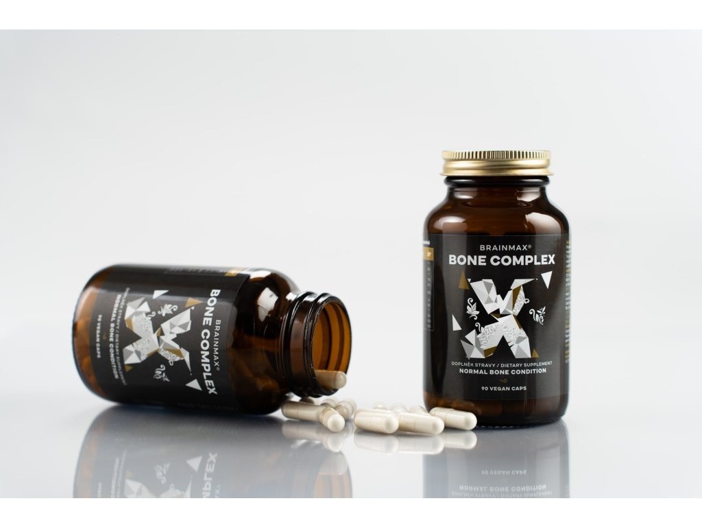 BrainMax Bone Complex, podpora zdraví kostí, 90 rostlinných kapslí Obrázek