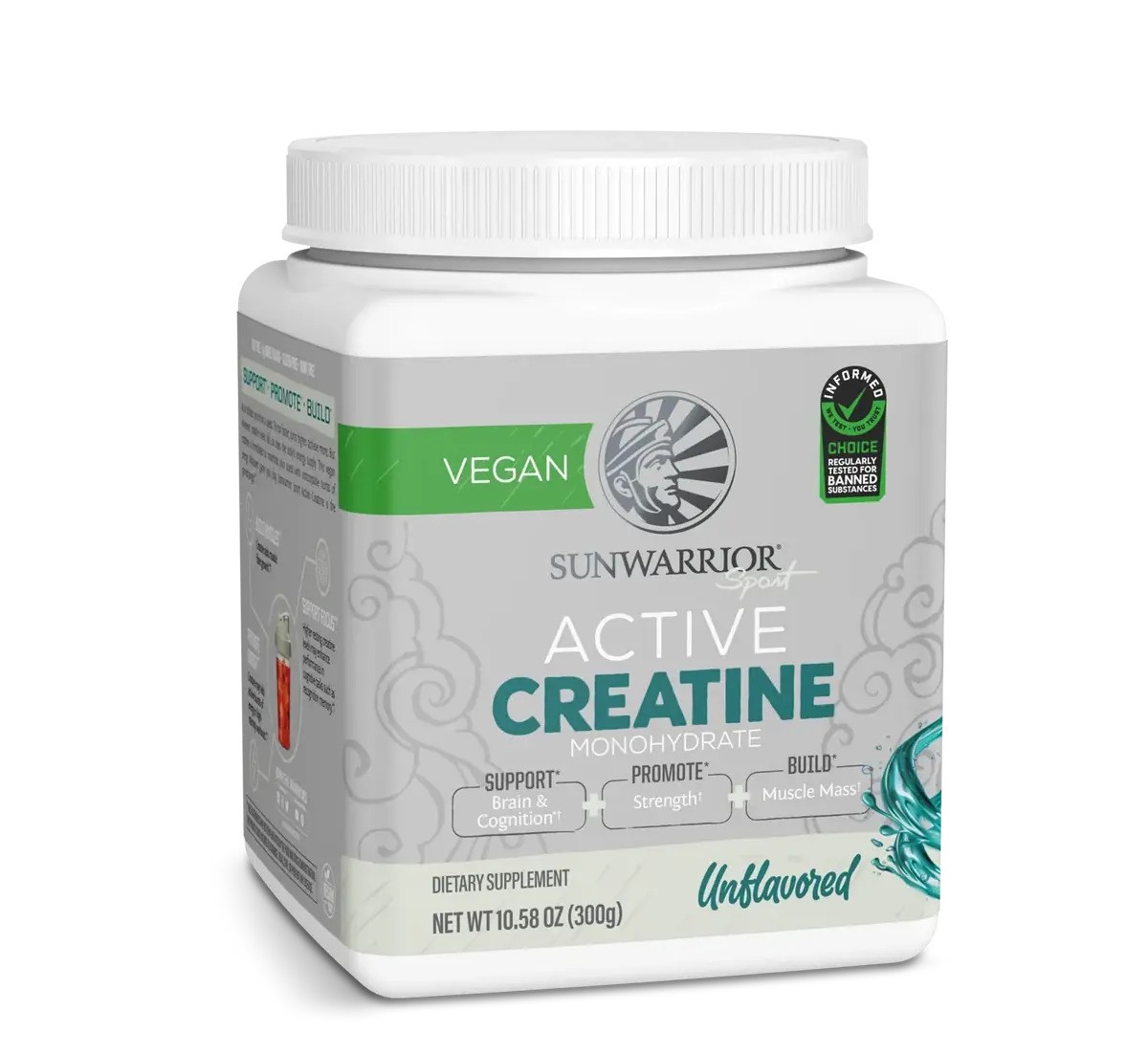 Sunwarrior Active Creatine Monohydrate (kreatin monohidrát), 300 g