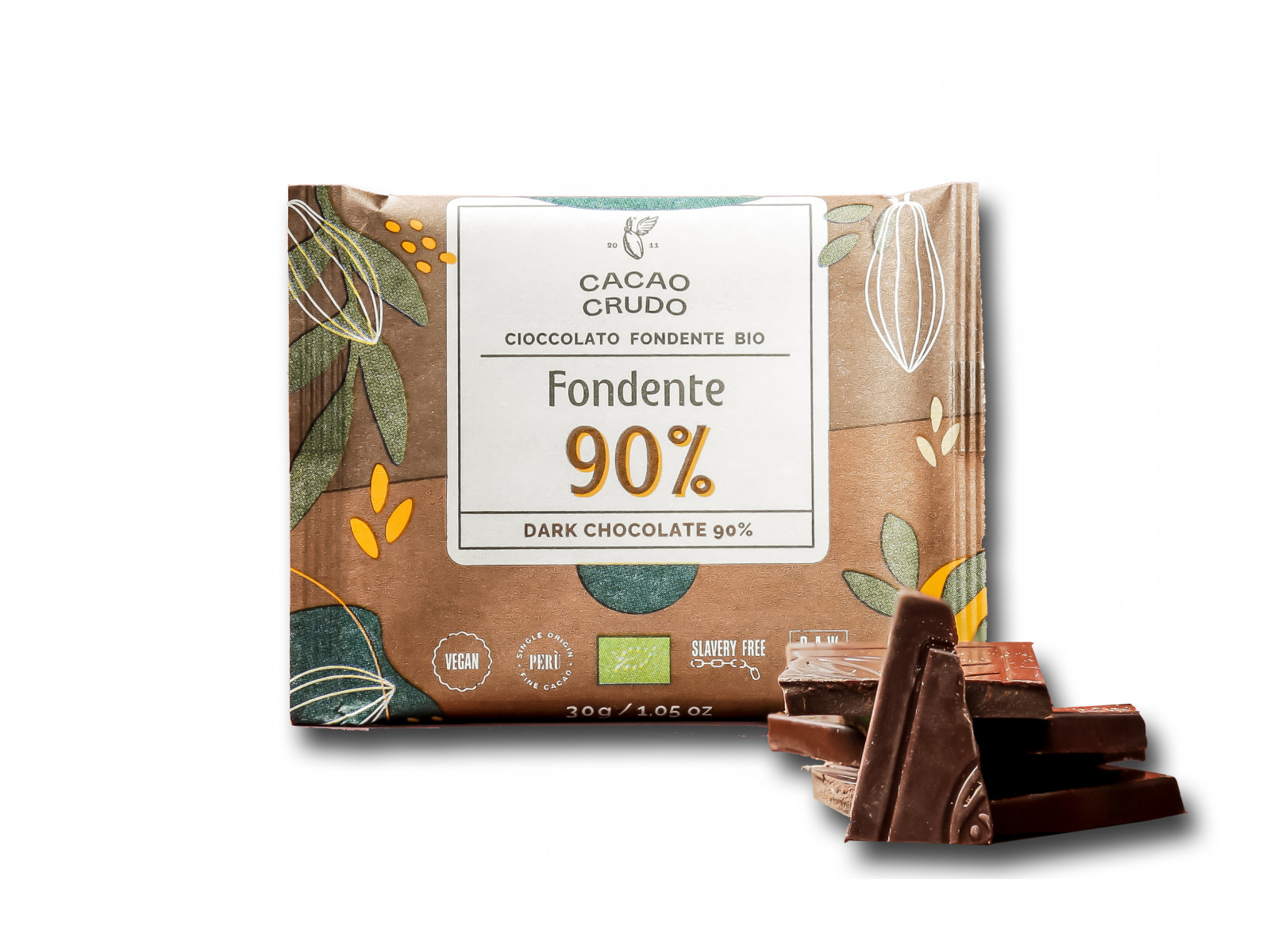 Cacao Crudo nyers étcsokoládé 90%, BIO, 30 g