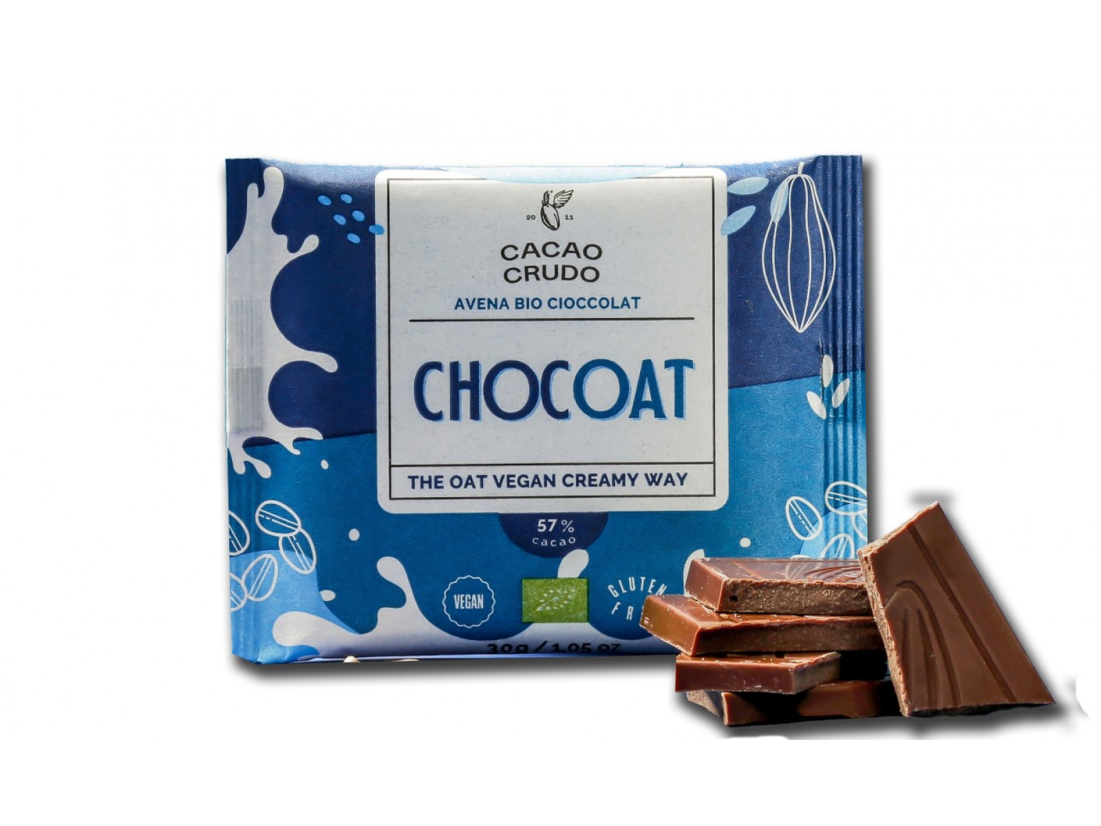 Cacao Crudo nyers zab étcsokoládé, BIO, 30 g