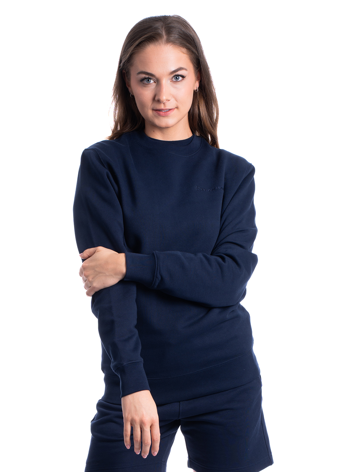 BrainMax unisex modrá mikina, BIO bavlna Velikost: L