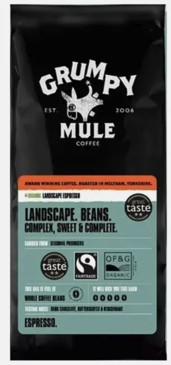 Grumpy Mule - BIO Espresso zrnková káva Arabica, 1 kg Obrázek