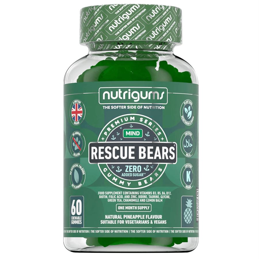 Nutrigums Rescue Bears, podpora při stresu, 60 želé bonbónů Obrázek