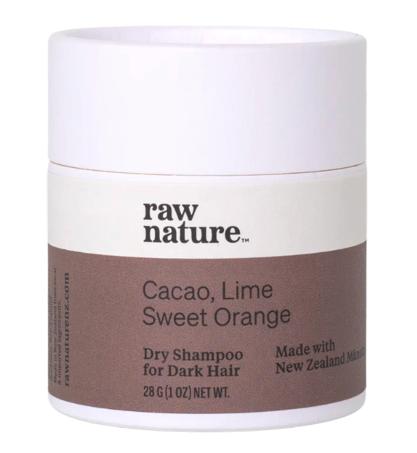 Raw Nature Dry Shampoo For Dark Hair, Suchý šampón pro tmavé vlasy, 28 g Obrázek