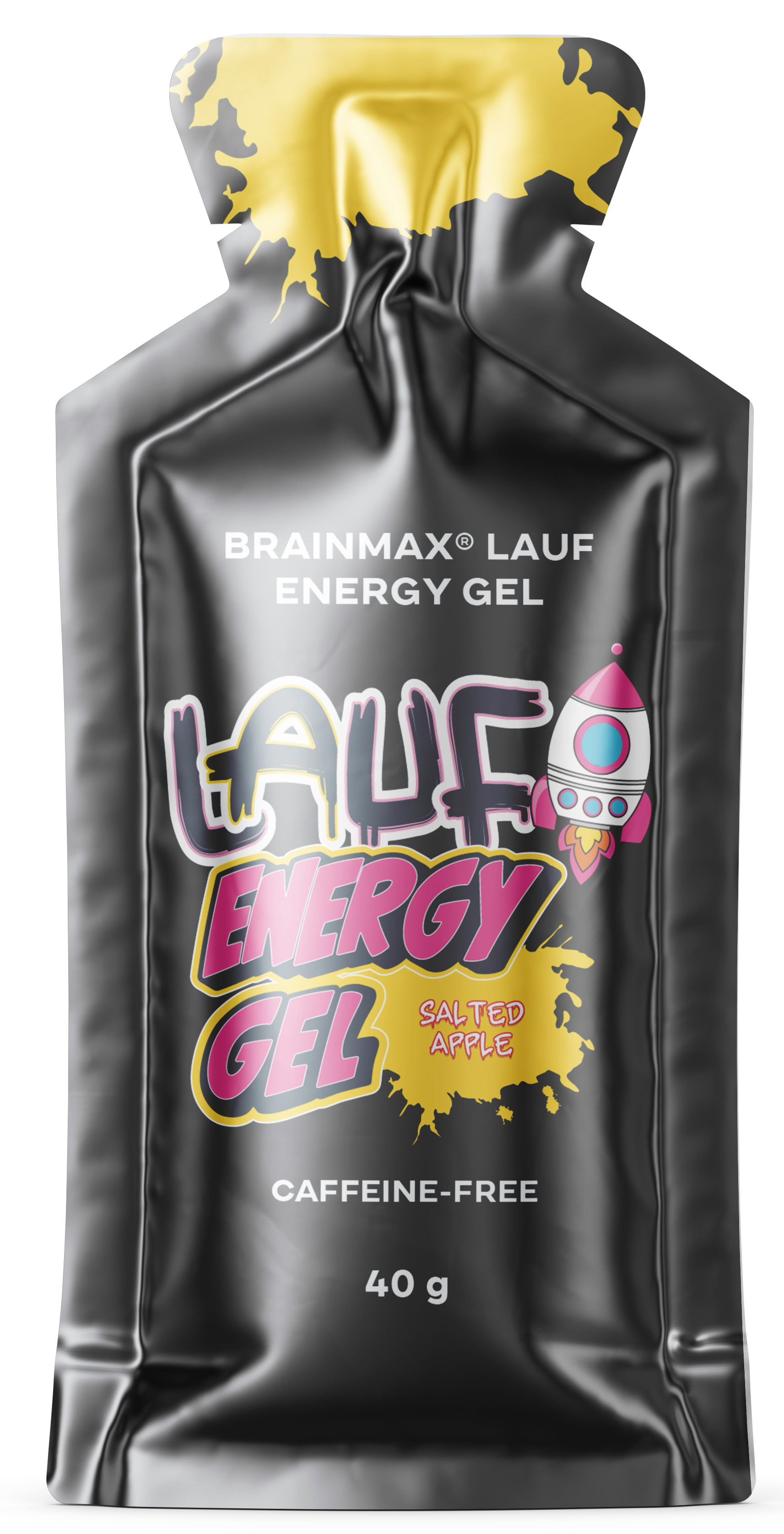 BrainMax LAUF Energy Gels Příchuť: Slaná jahoda bez kofeinu 40 g Obrázek