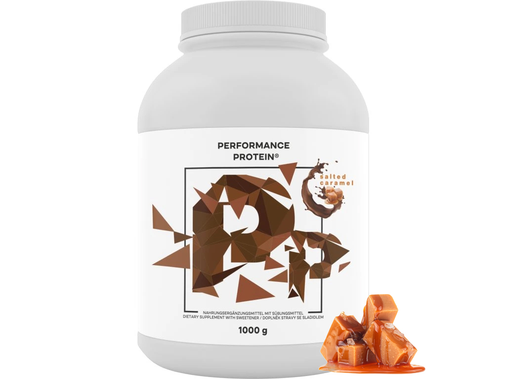 BrainMax Performance Protein, nativní syrovátkový protein, slaný karamel Hmotnost: 1000 g Obrázek