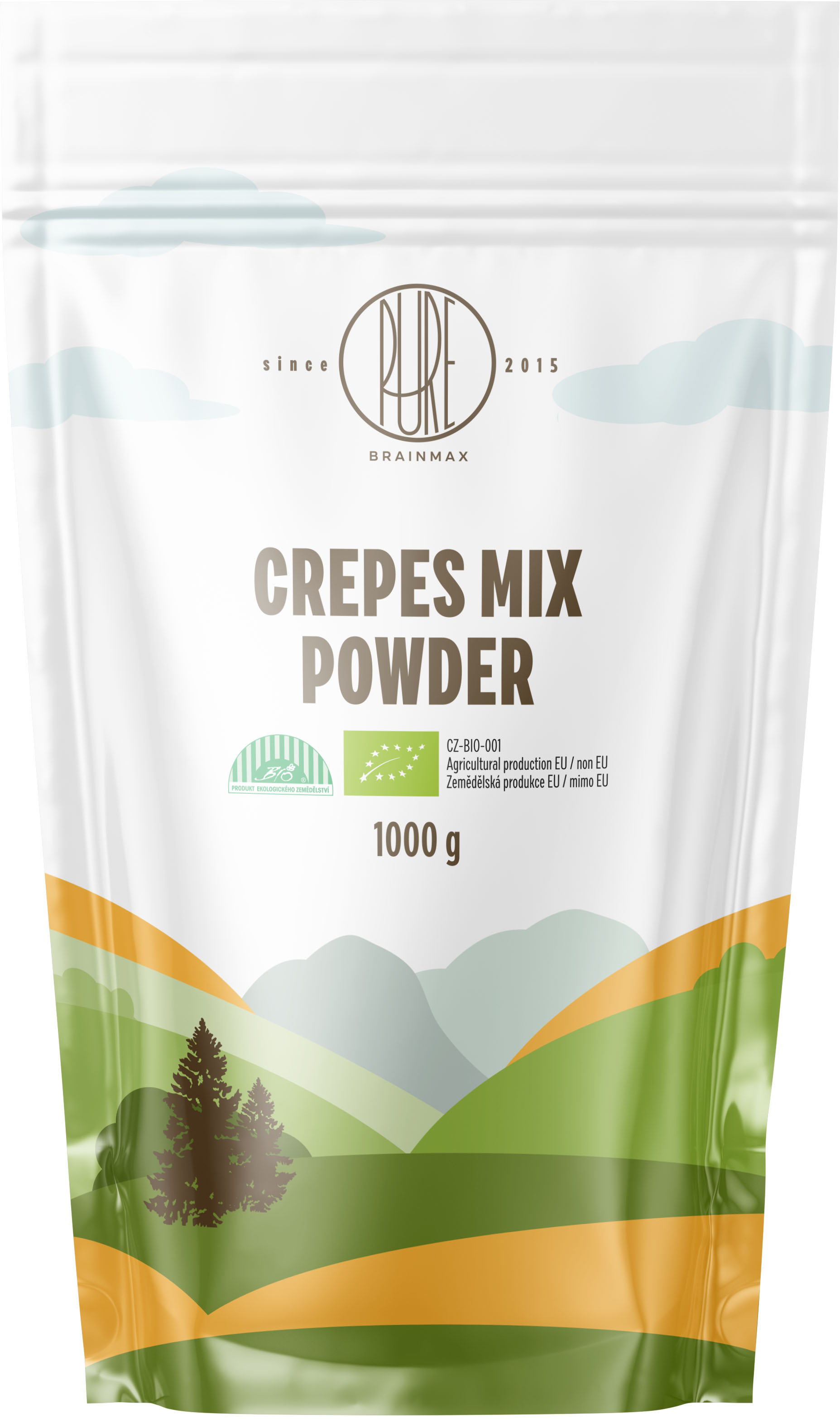 BrainMax Pure Crepes Mix, Směs na palačinky, BIO, 1000 g Obrázek