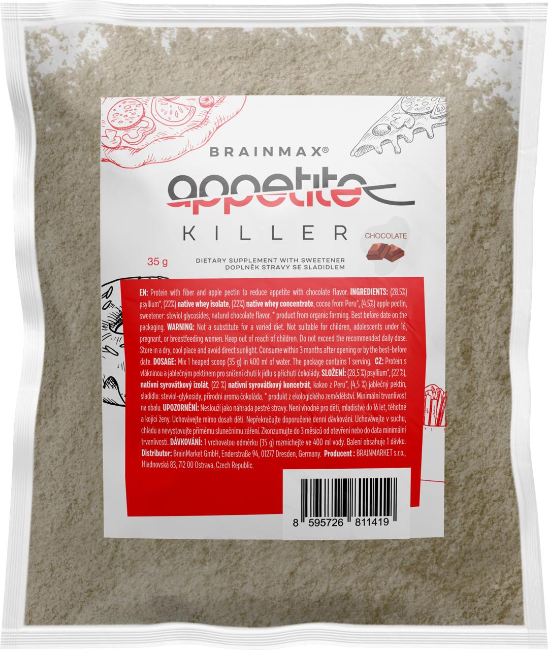 BrainMax Appetite Killer, čokoláda, 35 g, VZORKA