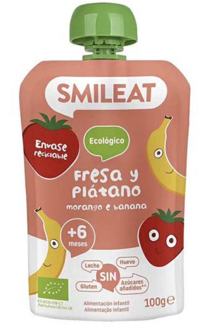 Smileat kapsička jahoda, banán a karotka 6M+, BIO, 100 g